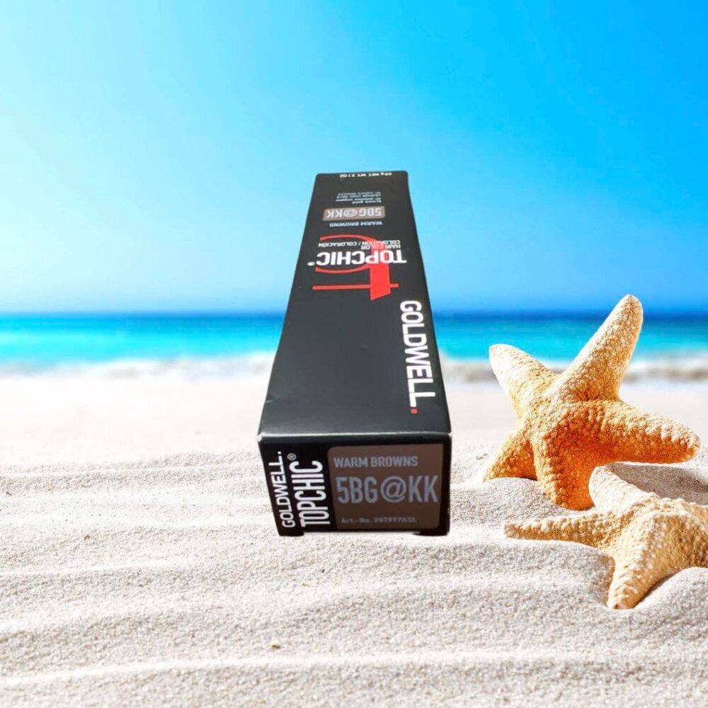 Goldwell Topchic Permanent Hair Color 5BG@KG Warm Browns  2.1 Oz (60 ml)